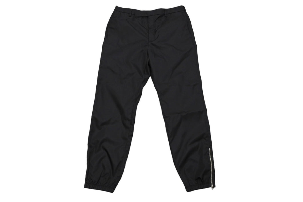 極美品 PRADA プラダ Re-Nylon パンツ トライアングルロゴ ジョガー ブラックナイロン サイズ50 SPH109 中古 64713 