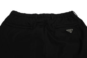 極美品 PRADA プラダ Re-Nylon パンツ トライアングルロゴ ジョガー ブラックナイロン サイズ50 SPH109 中古 64713 