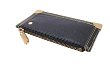 画像をギャラリービューアに読み込む, LOUIS VUITTON ルイヴィトン コインケース 小銭入れ キーリング付き スハリ ポシェットクレ M91824 ブラック ゴールド金具 中古 64716