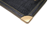 画像をギャラリービューアに読み込む, LOUIS VUITTON ルイヴィトン コインケース 小銭入れ キーリング付き スハリ ポシェットクレ M91824 ブラック ゴールド金具 中古 64716