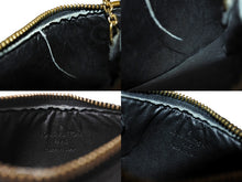 画像をギャラリービューアに読み込む, LOUIS VUITTON ルイヴィトン コインケース 小銭入れ キーリング付き スハリ ポシェットクレ M91824 ブラック ゴールド金具 中古 64716