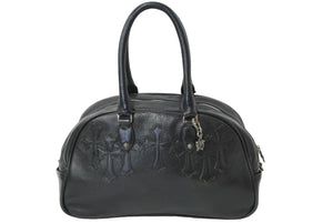 ChromeHearts クロムハーツ スモール ジムバッグ セメタリークロスパッチ ボストンバッグ CHチャーム ブラック 良品 中古 64717