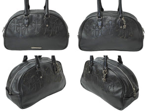 ChromeHearts クロムハーツ スモール ジムバッグ セメタリークロスパッチ ボストンバッグ CHチャーム ブラック 良品 中古 64717