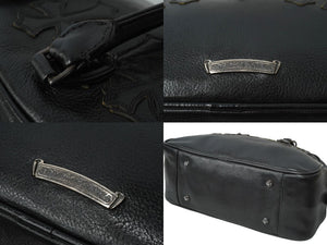 ChromeHearts クロムハーツ スモール ジムバッグ セメタリークロスパッチ ボストンバッグ CHチャーム ブラック 良品 中古 64717