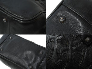 ChromeHearts クロムハーツ スモール ジムバッグ セメタリークロスパッチ ボストンバッグ CHチャーム ブラック 良品 中古 64717