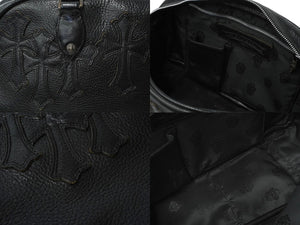 ChromeHearts クロムハーツ スモール ジムバッグ セメタリークロスパッチ ボストンバッグ CHチャーム ブラック 良品 中古 64717