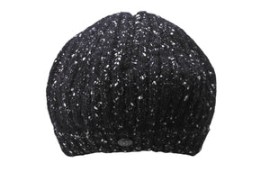 極美品 CHANEL シャネル ベレー帽 ビーニー ニットキャップ 帽子 CCココマーク P59772 コットン ブラック サイズM 中古 64718