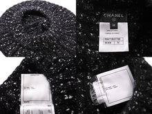 画像をギャラリービューアに読み込む, 極美品 CHANEL シャネル ベレー帽 ビーニー ニットキャップ 帽子 CCココマーク P59772 コットン ブラック サイズM 中古 64718