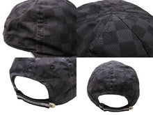 Load image into Gallery viewer, LOUIS VUITTON ルイヴィトン ダミエ ナイロン キャップ M72509 ブラック 黒 ロゴ 帽子 小物 フリーサイズ 中古 64720