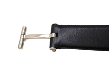 画像をギャラリービューアに読み込む, TOM FORD トムフォード Tロゴバックル レザーベルト TB154C004AM ブラック シルバー金具 全長105cm 美品 中古 64721