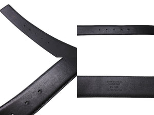 TOM FORD トムフォード Tロゴバックル レザーベルト TB154C004AM ブラック シルバー金具 全長105cm 美品 中古 64721