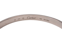 Load image into Gallery viewer, CARTIER カルティエ ラブブレス オープン バングル シルバー 750ホワイトゴールド B6032517 ジュエリー 28g サイズ19 美品 中古 64726