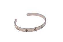 Load image into Gallery viewer, CARTIER カルティエ ラブブレス オープン バングル シルバー 750ホワイトゴールド B6032517 ジュエリー 28g サイズ19 美品 中古 64726