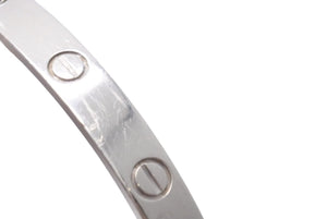 CARTIER カルティエ ラブブレス オープン バングル シルバー 750ホワイトゴールド B6032517 ジュエリー 28g サイズ19 美品 中古 64726
