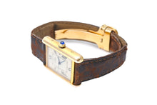 Load image into Gallery viewer, CARTIER カルティエ 時計 マストタンクLM W1013754 ヴェルメイユ レザーベルト QZ 白文字盤 中古 4b007870