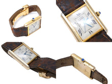 Load image into Gallery viewer, CARTIER カルティエ 時計 マストタンクLM W1013754 ヴェルメイユ レザーベルト QZ 白文字盤 中古 4b007870