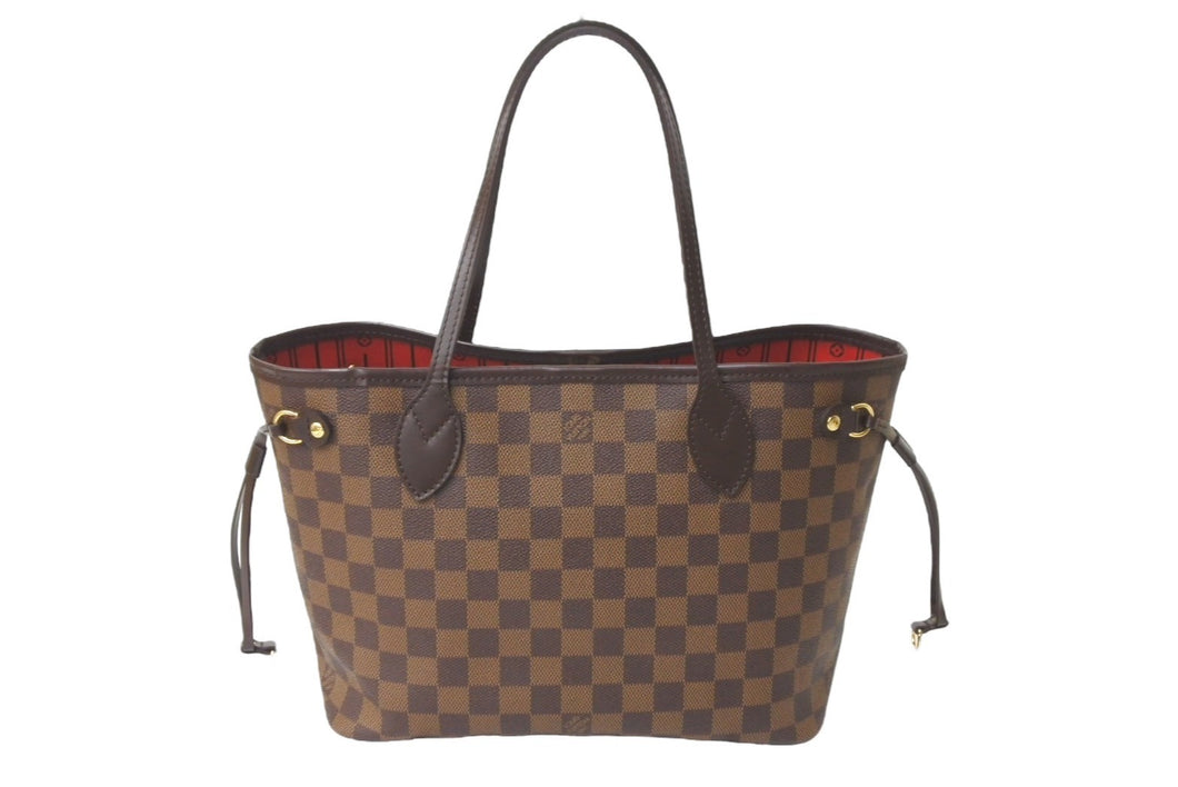 極美品 LOUIS VUITTON ルイヴィトン ネヴァーフルPM トートバッグ N51109 ブラウン ゴールド金具 中古 64728