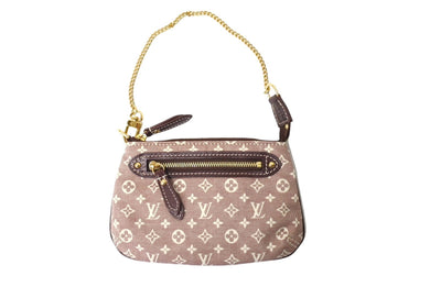 LOUIS VUITTON ルイ ヴィトン ミニ ポシェット アクセソワール ハンドバッグ M62999 モノグラムイディール セピア 美品 中古 64731
