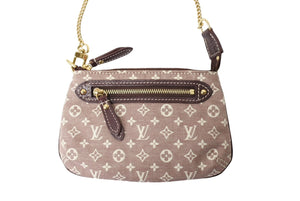 LOUIS VUITTON ルイ ヴィトン ミニ ポシェット アクセソワール ハンドバッグ M62999 モノグラムイディール セピア 美品 中古 64731