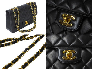 CHANEL シャネル シングルフラップ ダイアナマトラッセ22 ショルダーバッグ 3番台 A05289 ラムスキン 美品 中古 64735
