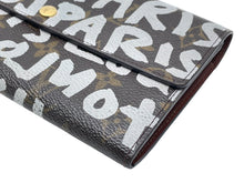 Load image into Gallery viewer, LOUIS VUITTON ルイ ヴィトン ポルトモネ クレディ 長財布 ノグラム グラフィティ M92189 PVC ブラウン アルジャン 美品 中古 64738
