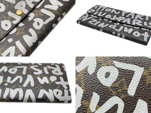 Load image into Gallery viewer, LOUIS VUITTON ルイ ヴィトン ポルトモネ クレディ 長財布 ノグラム グラフィティ M92189 PVC ブラウン アルジャン 美品 中古 64738