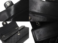 Load image into Gallery viewer, 極美品 CHANEL マトラッセWフラップチェーンショルダー 6番台 25cm ショルダーバッグ ブラック シルバー金具 ラムスキン 中古 64741