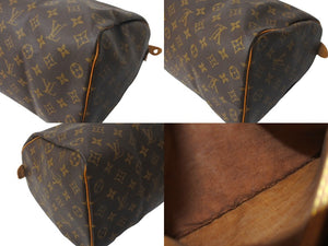 LOUIS VUITTON ルイヴィトン モノグラム スピーディ35 ハンドバッグ M41524 ブラウン 旧型 ロゴ 手持ち 鞄 美品 中古 64749