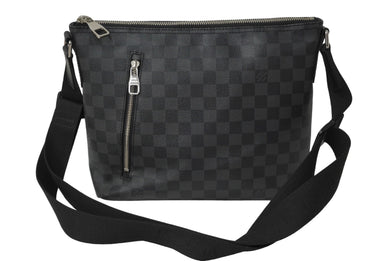 極美品 LOUIS VUITTON ルイヴィトン ミックPM ショルダーバッグ N41211 ブラック ダミエ グラフィット 中古 64751
