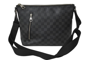 極美品 LOUIS VUITTON ルイヴィトン ミックPM ショルダーバッグ N41211 ブラック ダミエ グラフィット 中古 64751