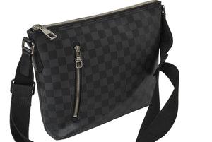 極美品 LOUIS VUITTON ルイヴィトン ミックPM ショルダーバッグ N41211 ブラック ダミエ グラフィット 中古 64751