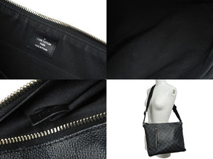 極美品 LOUIS VUITTON ルイヴィトン ミックPM ショルダーバッグ N41211 ブラック ダミエ グラフィット 中古 64751
