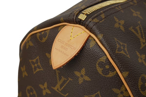 極美品 LOUIS VUITTON ルイ ヴィトン キーポル50 ボストンバッグ M41416 モノグラム キャンバス ヌメ革 ゴールド金具 中古 64752
