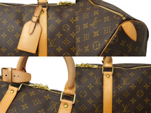 Load image into Gallery viewer, 極美品 LOUIS VUITTON ルイ ヴィトン キーポル50 ボストンバッグ M41416 モノグラム キャンバス ヌメ革 ゴールド金具 中古 64752