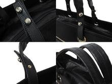 Load image into Gallery viewer, 極美品 CHANEL シャネル トートバッグ バリビアリッツトートTGM 11番台 ブラック コーティングキャンバス レザー シルバー金具 中古 64756