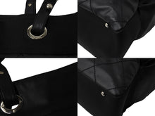 Load image into Gallery viewer, 極美品 CHANEL シャネル トートバッグ バリビアリッツトートTGM 11番台 ブラック コーティングキャンバス レザー シルバー金具 中古 64756