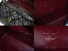 Load image into Gallery viewer, CHANEL シャネル Wフラップチェーンショルダーバッグ マトラッセ 0番台 ラムスキン ブラック ゴールド 美品 中古 64758
