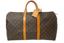 Load image into Gallery viewer, LOUIS VUITTON ルイヴィトン モノグラム キーポル50 ボストンバッグ M41416 ブラウン 旅行バッグ ゴールド金具 良品 中古 64763
