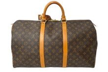 Load image into Gallery viewer, LOUIS VUITTON ルイヴィトン モノグラム キーポル50 ボストンバッグ M41416 ブラウン 旅行バッグ ゴールド金具 良品 中古 64763