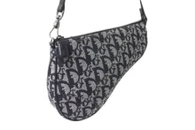 画像をギャラリービューアに読み込む, 新品同様 ChristianDior クリスチャンディオール サドルポーチ ワンショルダーバッグ トロッター MC 1012 ネイビー 中古 64769