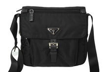 画像をギャラリービューアに読み込む, 極美品 PRADA プラダ クロスショルダーバッグ BT8994 三角ロゴプレート ナイロン ブラック シルバー金具 中古 64770 