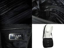 画像をギャラリービューアに読み込む, 極美品 PRADA プラダ クロスショルダーバッグ BT8994 三角ロゴプレート ナイロン ブラック シルバー金具 中古 64770 