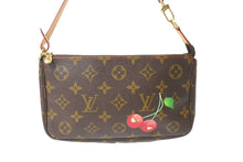 Load image into Gallery viewer, 極美品 LOUIS VUITTON ルイヴィトン 村上隆 モノグラム チェリー ポシェット アクセソワール アクセポ ブラウン ロゴ M95008 中古 64774