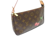 Load image into Gallery viewer, 極美品 LOUIS VUITTON ルイヴィトン 村上隆 モノグラム チェリー ポシェット アクセソワール アクセポ ブラウン ロゴ M95008 中古 64774