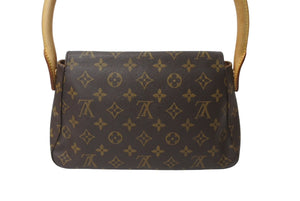 LOUIS VUITTON ルイヴィトン モノグラム ミニルーピング ワンショルダーバッグ ブラウン ロゴ 鞄 肩掛け M51147 美品 中古 64775