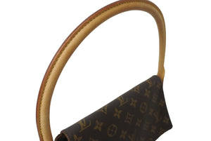 LOUIS VUITTON ルイヴィトン モノグラム ミニルーピング ワンショルダーバッグ ブラウン ロゴ 鞄 肩掛け M51147 美品 中古 64775
