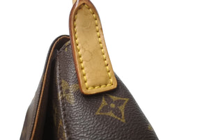 LOUIS VUITTON ルイヴィトン モノグラム ミニルーピング ワンショルダーバッグ ブラウン ロゴ 鞄 肩掛け M51147 美品 中古 64775