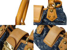 画像をギャラリービューアに読み込む, LOUIS VUITTON ルイヴィトン モノグラムデニム プリ―ティ ハンドバッグ ブルー M95020 ミニバッグ ロゴ 青 美品 中古 64776