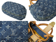 画像をギャラリービューアに読み込む, LOUIS VUITTON ルイヴィトン モノグラムデニム プリ―ティ ハンドバッグ ブルー M95020 ミニバッグ ロゴ 青 美品 中古 64776