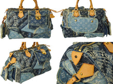 Load image into Gallery viewer, LOUIS VUITTON ルイヴィトン モノグラムデニム パッチワーク スピーディ30 ハンドバッグ ロゴ ブルー 青 鞄 M95380 美品 中古 64777